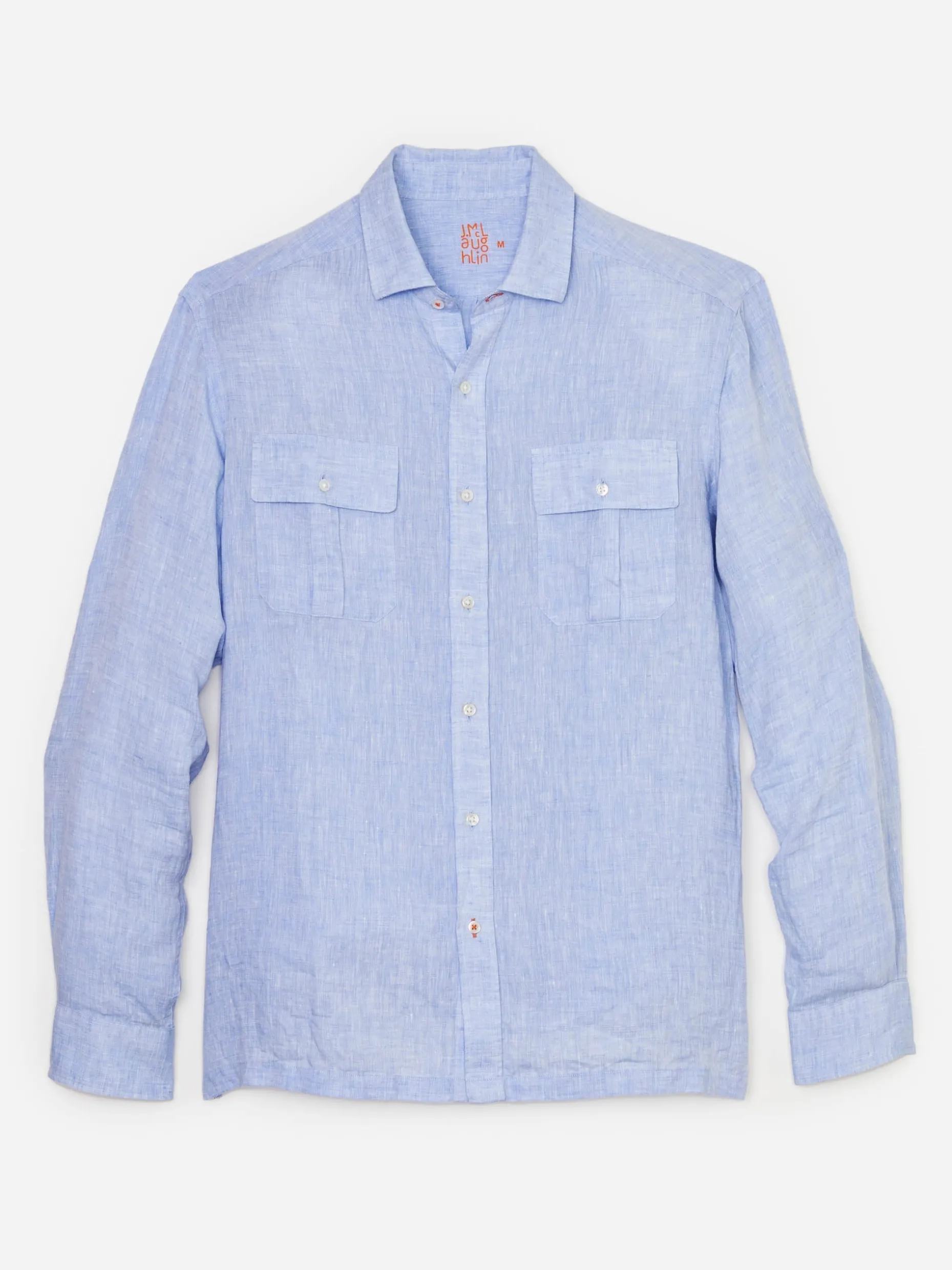 Christos Classic Fit Linen Shirt