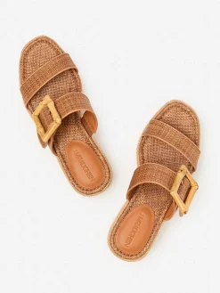 Fleur Bamboo Buckle Wedges