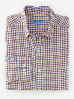 Gramercy Classic Fit Linen Shirt In Gingham