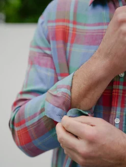 Gramercy Classic Fit Linen Shirt In Plaid