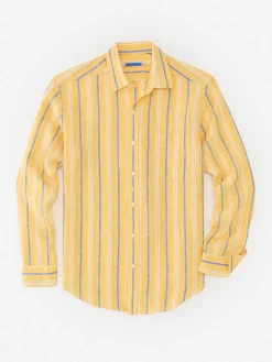Gramercy Classic Fit Linen Shirt In Stripe