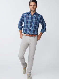 Gramercy Classic Fit Linen Shirt In Plaid