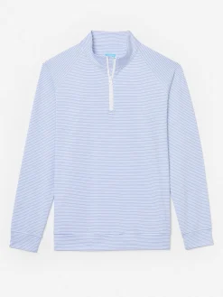 Kosta Performance 1/2 Zip In Covington Stripe