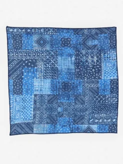 Linen Pocket Square In Diamond Patch