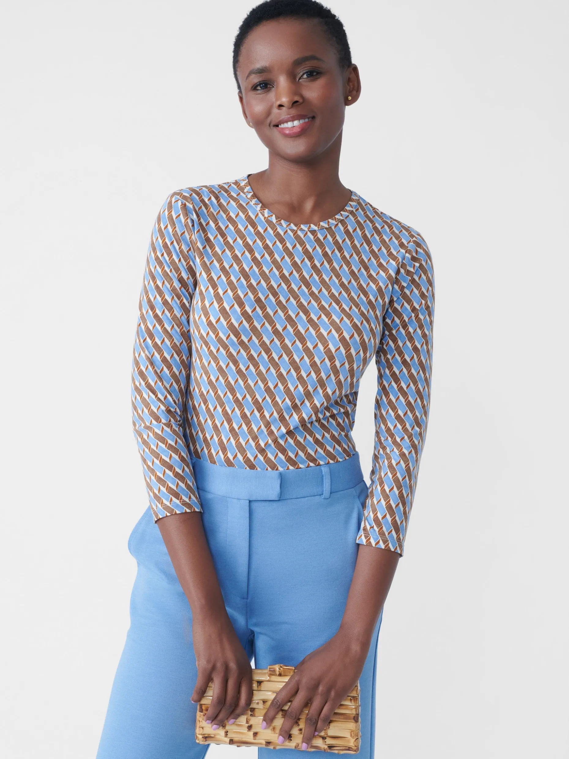 Ruston Tee In Mini Fernwood Geo