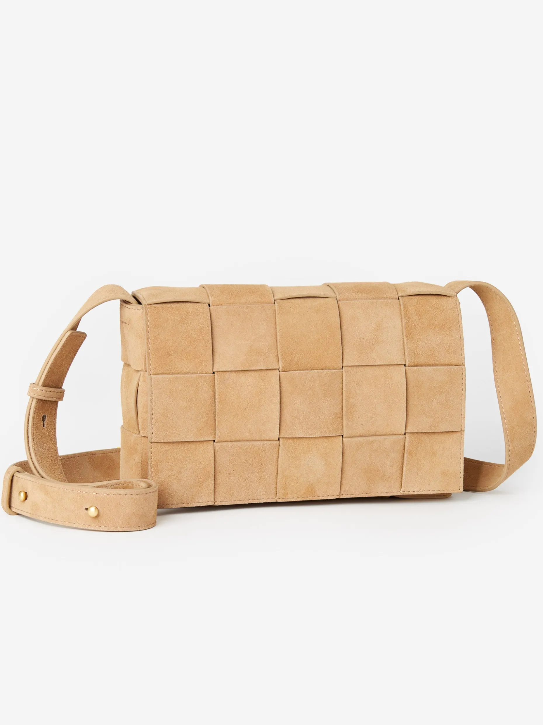 Una Woven Suede Crossbody